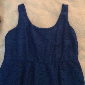 Bright blue mini dress